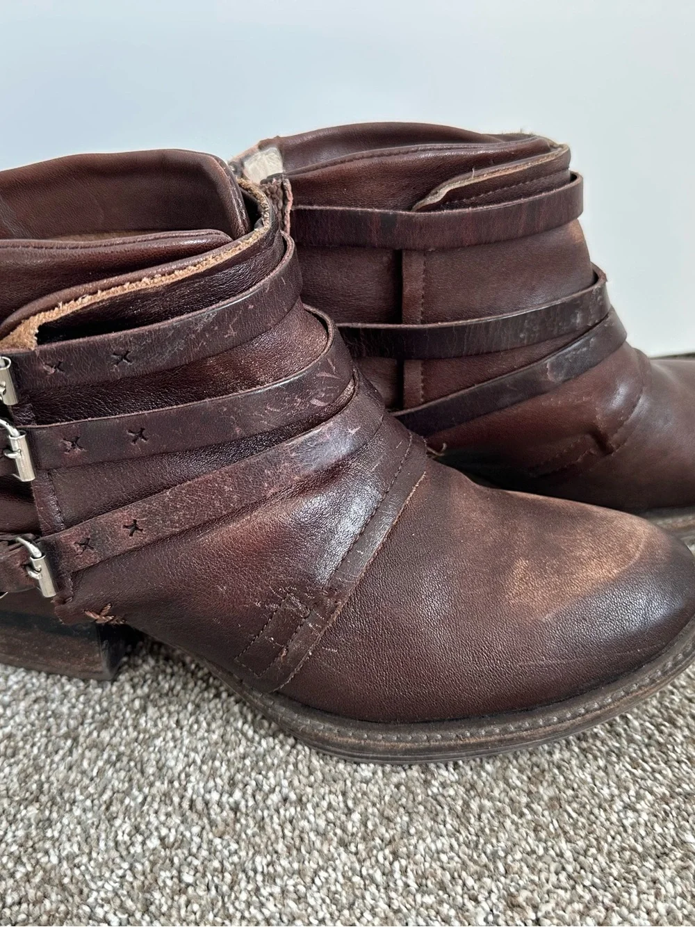 OG Freebird Mateo, sz 8 Leather Strap Ankle Boots - Classic Casual - Picture 2 of 7